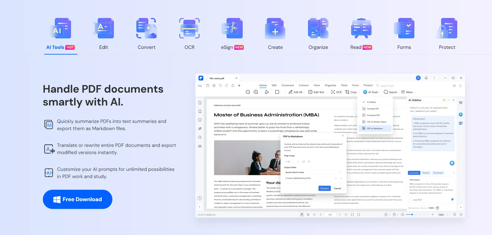 智能PDF解决方案推荐：Wondershare PDFelement 1