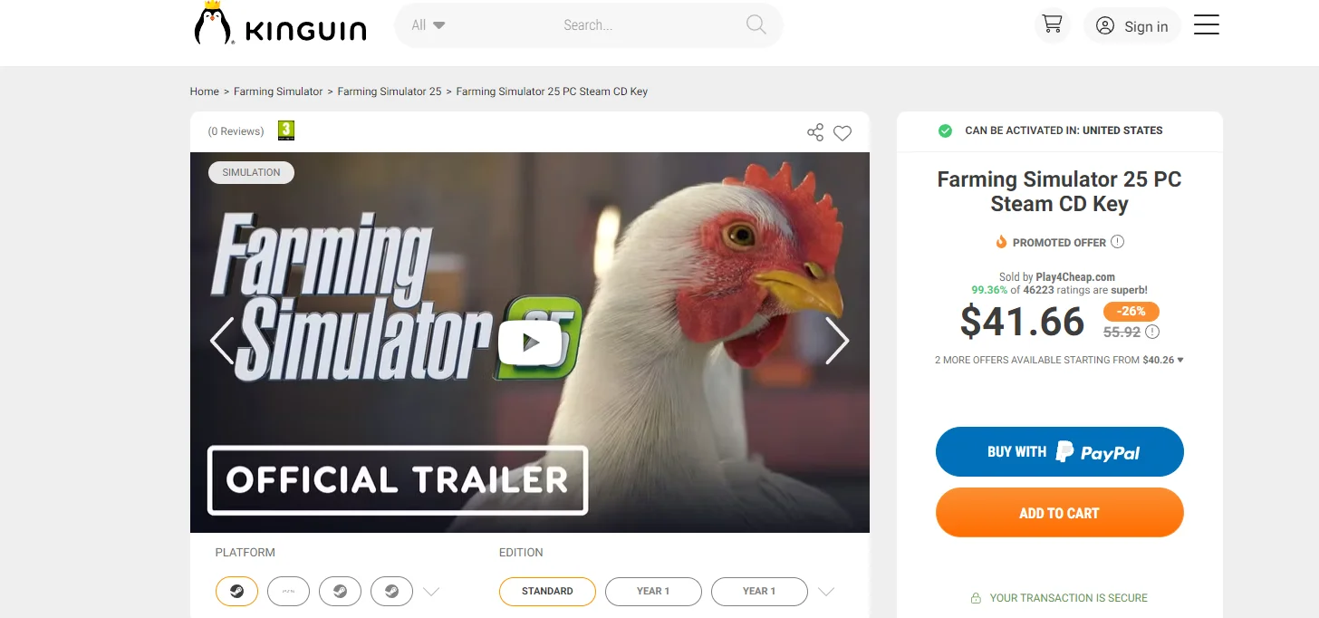 Farming Simulator 25 模拟农场25 Steam CD Key优惠 1