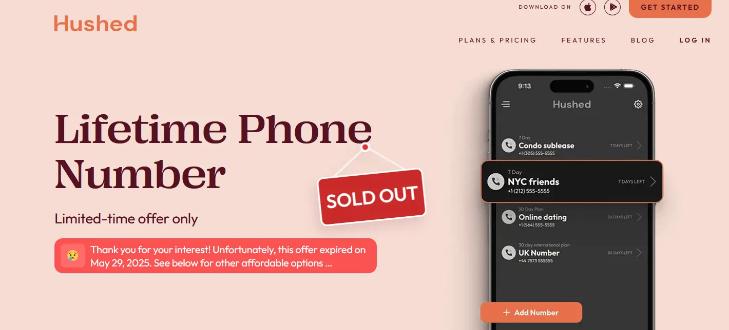 2026 通过Hushed购买美国虚拟号码，可注册海外账号