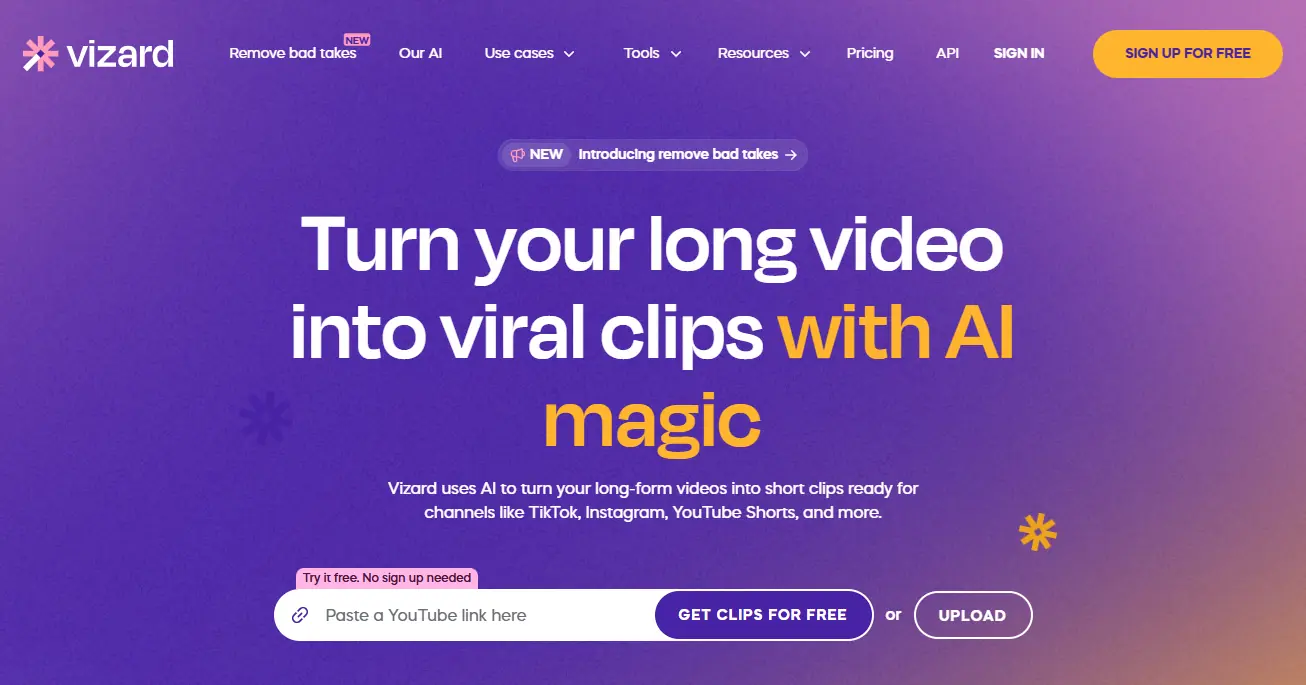 最强 AI 剪辑工具推荐：Vizard.ai