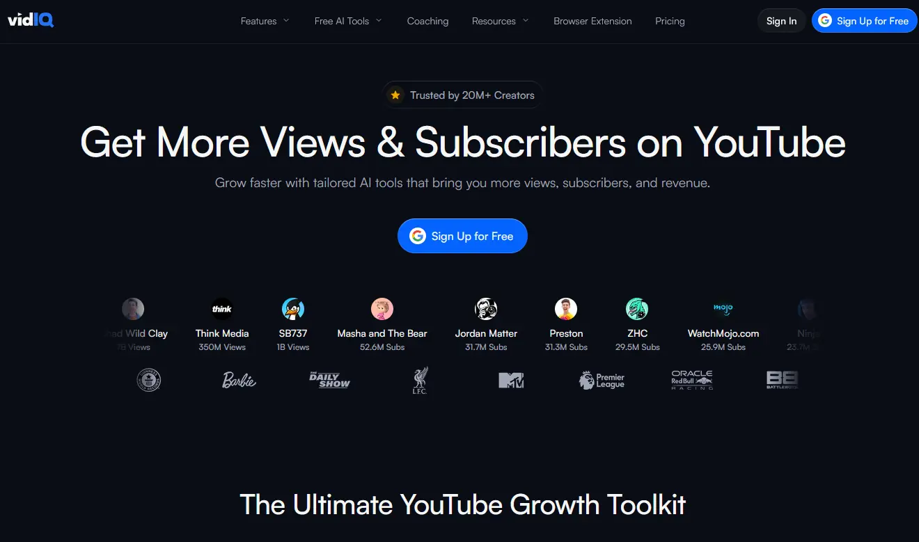 最新 vidIQ 完整教程：如何利用 AI 实现 YouTube 频道快速增长？