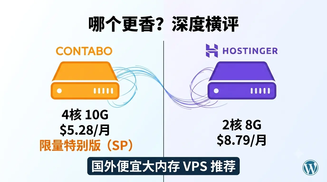 开发者福利：国外便宜大内存 VPS 推荐，Contabo 真的比 Hostinger 更香吗？ 1
